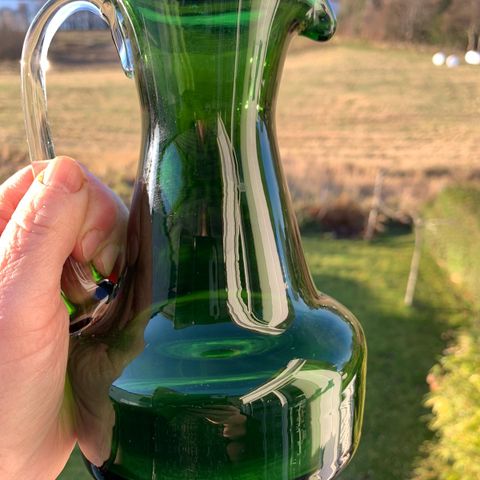 Nydelig grønn kanne/vase