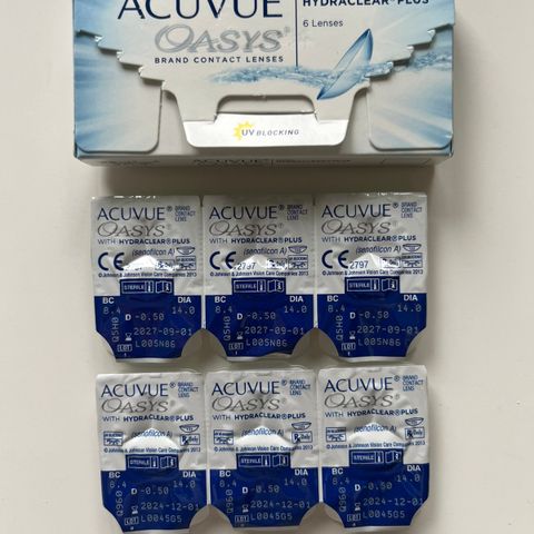 Acuvue Oasys 14-dagerslinser i -0,50