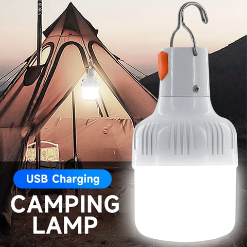 Praktisk Camping Lampe-LED, oppladbar og opphengbar