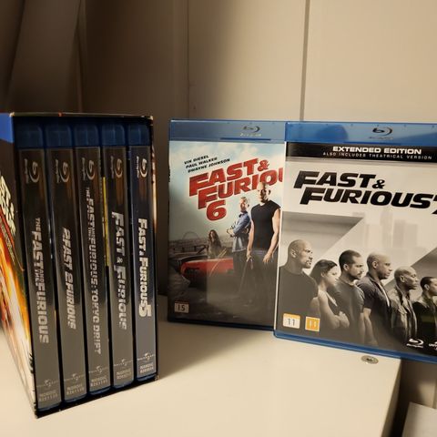 Fast and the Furious 1-8 + Hobbs & Shaw på blu-ray