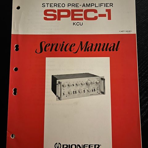 Pioneer SPEC-1 Service Manual