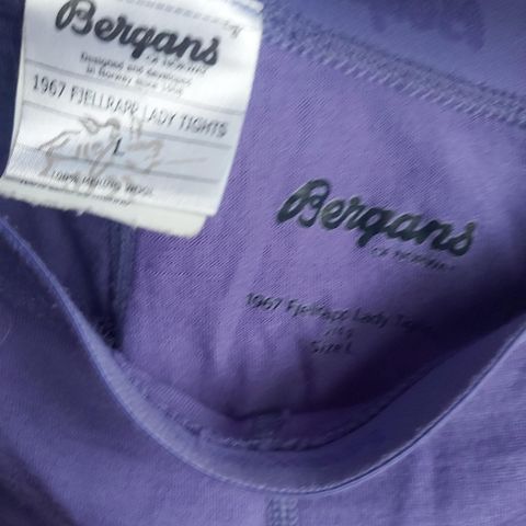 BERGANS. 100% undertøy / bukse / leggings / stilongs. SYRIN farge.