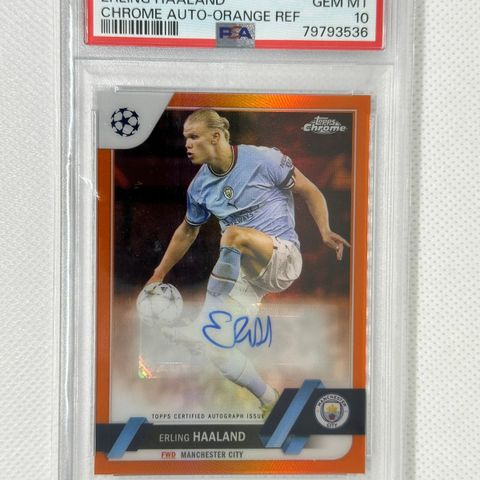 psa10 Topps Chrome Erling Haaland Orange nr 02/25