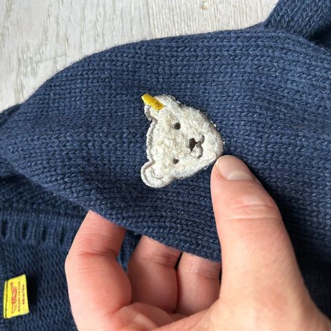 STEIFF baby cardigan college stil med teddybjørn st. 68 / 6 måneder