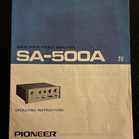 Pioneer SA-500A brukermanual