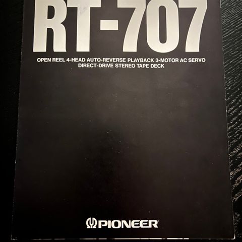 Pioneer RT-707 brosjyre