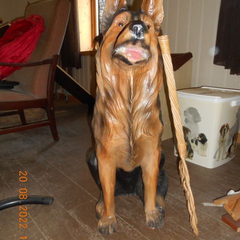 Schæferhund ----FIGUR/STATUE?  85 cm høy