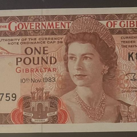 GIBRALTAR. 1 POUND. 1983. P-20c.  UNC.