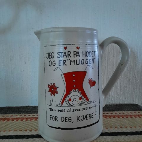 Retro Mugge 16,5 cm høy - Sender gjerne!