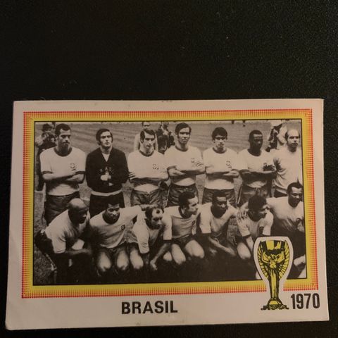 Brasil team med Pele Argentina 78 Fotballkort Panini VM 1978