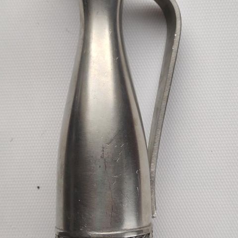 Norway Pewter Pitcher Vase Groenlandica Tinn Folk Art Embossed.