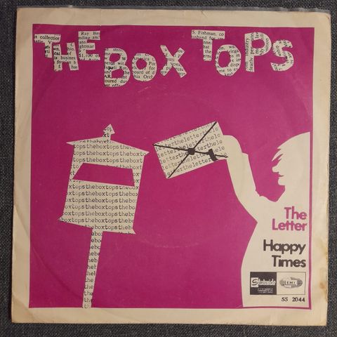 The box tops - The letter  7" 1967  Sjelden Norsk utgave med annet cover.