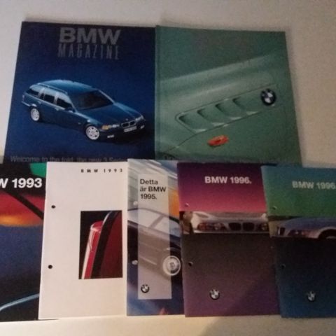 BMW -brosjyrer selges samlet. (1990 talls)