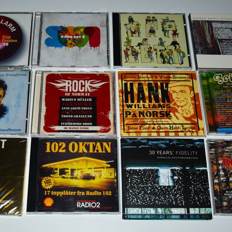 CD norsk pop, rock, vise, country.. - samlealbum