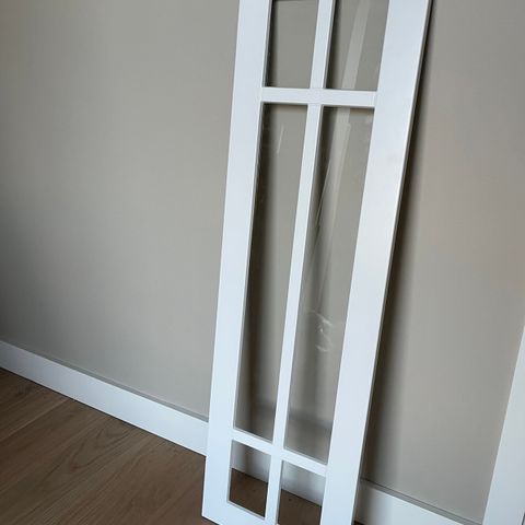STENSUND Vitrinedør, hvit, 30x100 cm
