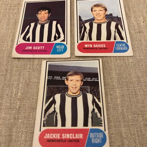 Newcastle United - komplett sett 3 stk A&BC 1969