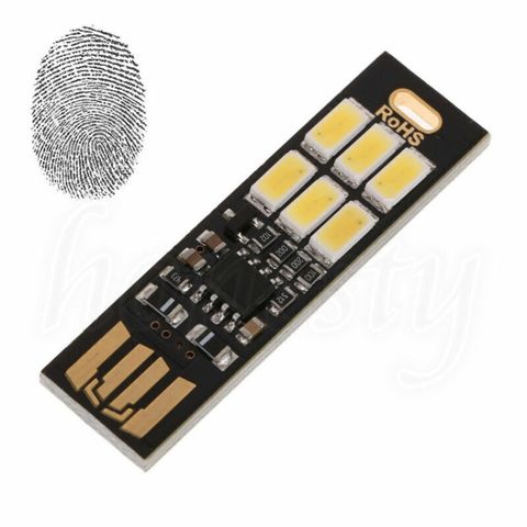 USB LED Nattlys Lyst  Touch Sensor Dimbar/ berøringssensor