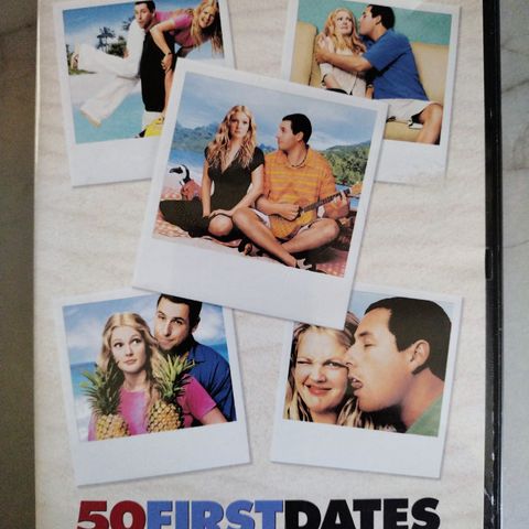 Dvd. 50 First Dates. Komedie/Romantikk. Adam Sandler/Drew Barrymore. Norsk tekst