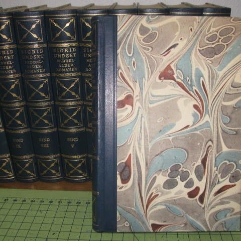 Sigrid Undset - Middelalder romaner - 10 bind (H Asch. & Co 1958)