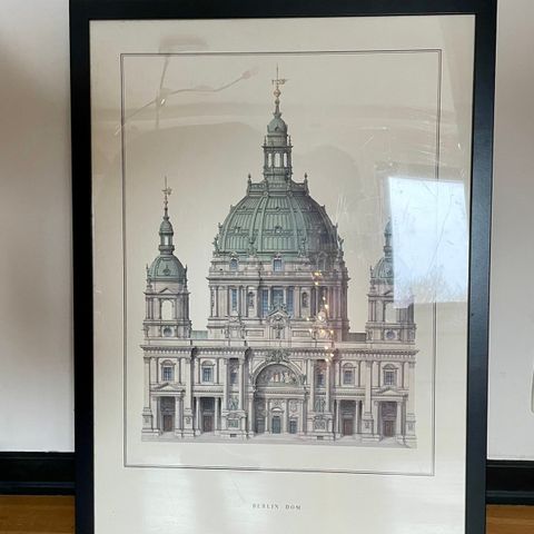 Bilde av Berlin Dom i svart bilderamme fra Ikea 74*54cm