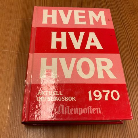 HVEM HVA HVOR 1970