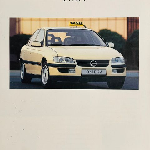 Brosjyre av Opel Omega Taxi- 7/1994