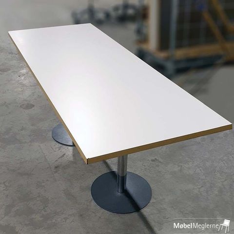 Hvit bordplate 180 x 70 cm