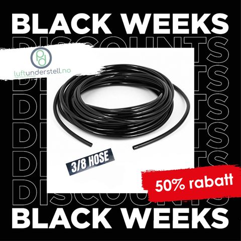 BLACK WEEKS - Luftslange 3/8" - Opptil 50% rabatt