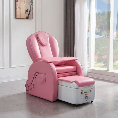Pedikyr massasjestol med fotspa Leveres i hvit eller rosa