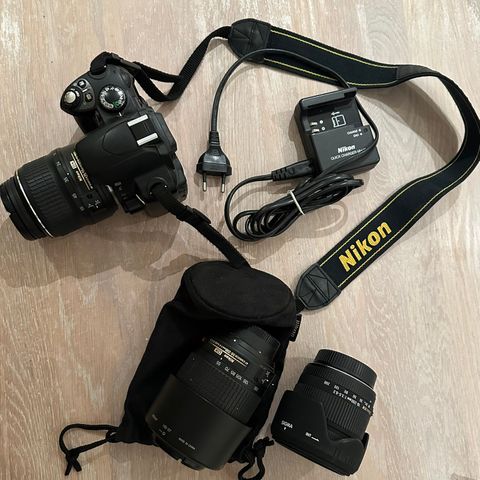 Nikon D40X med linser