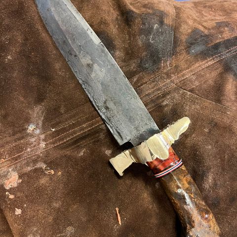 Custom Rustic Bowie knife