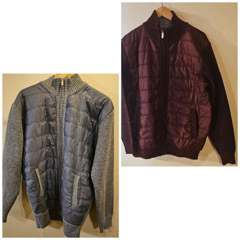 2 nye foret genser / hybrid jakke str L - rød og grå