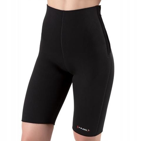 black svart neoprene slimming shorts S 36 M 38 fitness sport