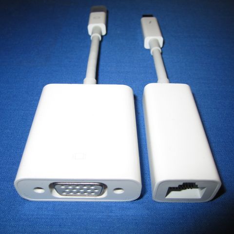 Apple - Thunderbolt til RJ45 kablet nettverk og VGA adapter - billig