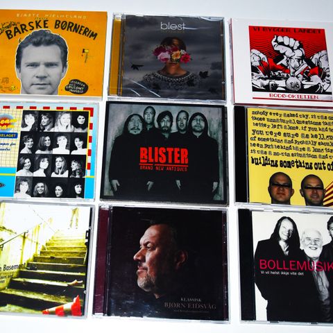 CD'ar norsk rock, pop, country, vise..  B