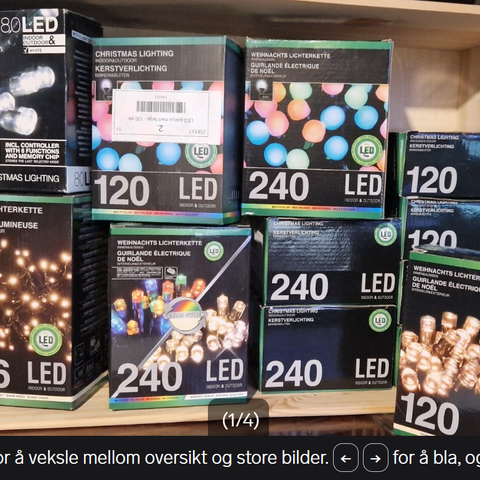 2 336 LED lys, 12 pakker, aldri åpnet