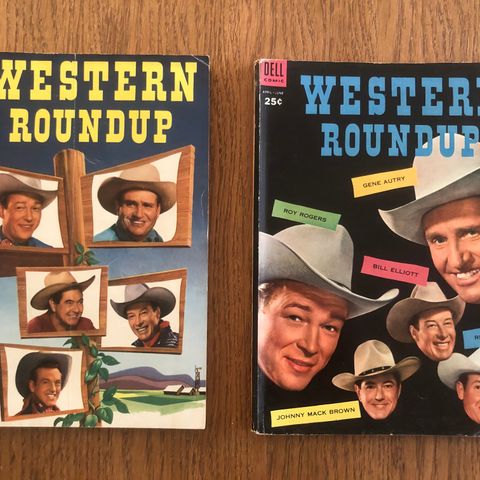 7stk Dell Comics Giant Western roundup 1952-59:  695,-