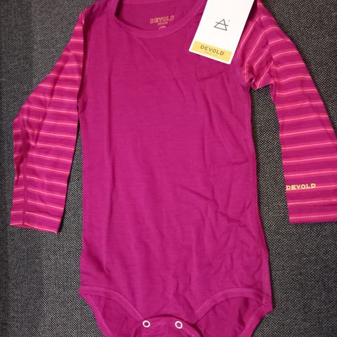 New DEVOLD baby girl 100% wool bodysuit