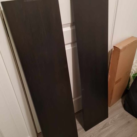 Ikea vegghyller 120 x 30 cm, brunsvart