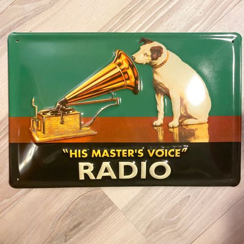 His Master's Voice Radio metallskilt