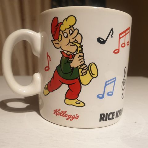 Strøken Kellogg's kopp fra 1988 selges kr 150,-