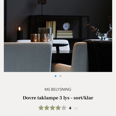 Dovre taklampe 3