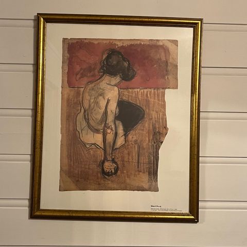 Edvard Munch innrammet kunstplakat