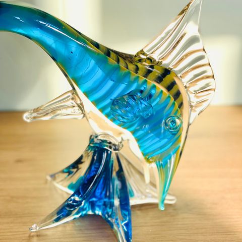 Stor Murano glassfigur fisk