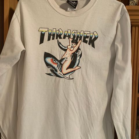 Langermet topp Thrasher unisex str. S selges