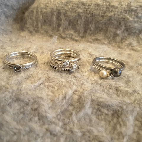 Spinning jewelry ringer i sølv