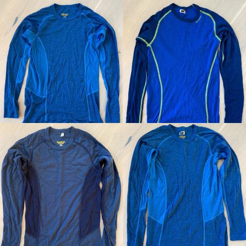 4 stk. MultiSport tynngensere i 100% Marinoull fra Devold str. 16