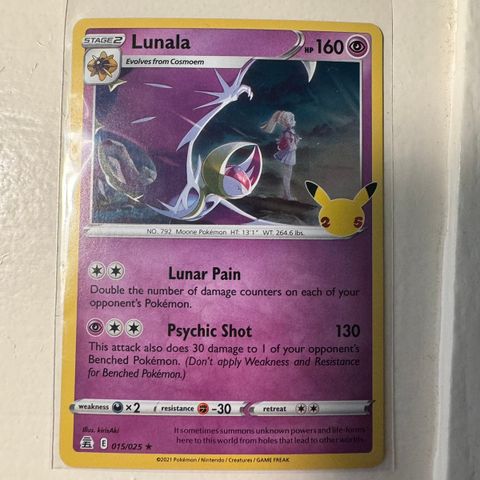 Lunala #15 Pokemon Celebrations