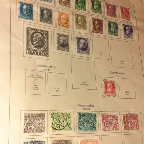 Antikke frimerker - frimerkesamling