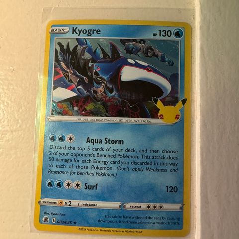 Kyogre #3 Pokemon Celebrations